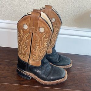 Black Old West Cowboy Boots size 9